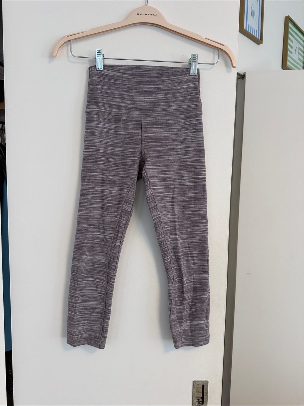 Lululemon Purple striped Heathered Leggings